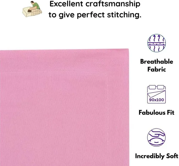 Pink_Cotton_3D_Plain_Bedsheet_With_Pillow_Covers