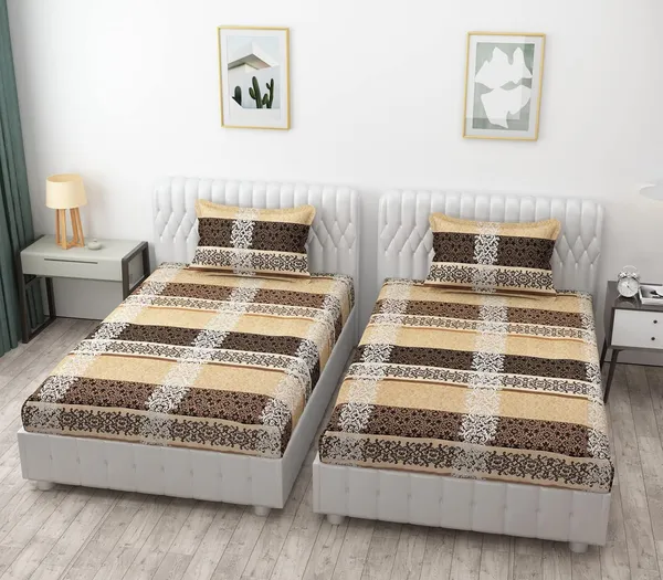 Multicolor_Microfiber_Printed_Bedsheet_With_Pillow_Covers