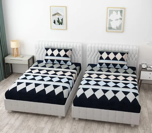 Multicolor_Microfiber_3D_Printed_Bedsheet_With_Pillow_Covers