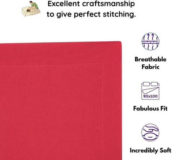 Maroon_Cotton_3D_Plain_Bedsheet_With_Pillow_Covers