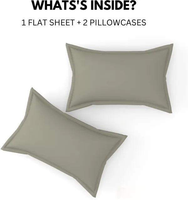 Light_Grey_Cotton_3D_Plain_Bedsheet_With_Pillow_Covers