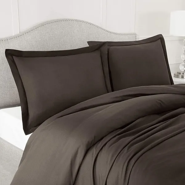 Dark_Brown_Cotton_3D_Plain_Bedsheet_With_Pillow_Covers