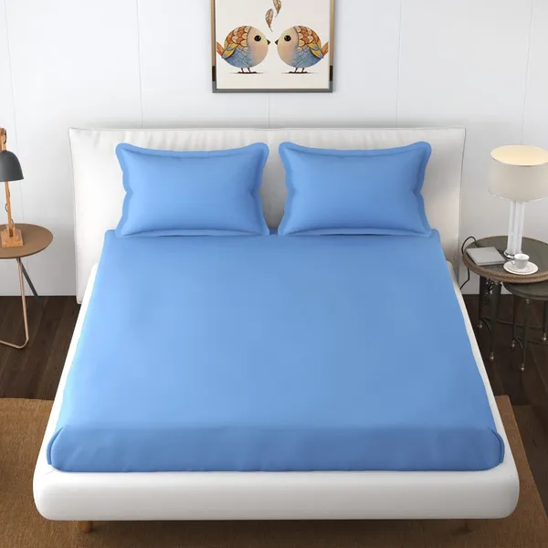 Sky_Blue_Cotton_3D_Bedsheet_With_Pillow_Covers