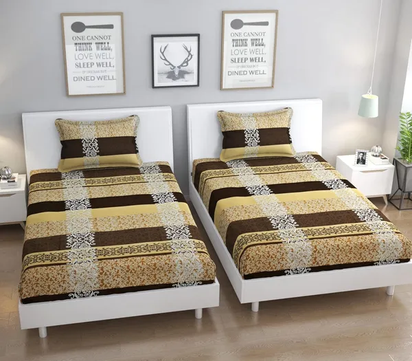 Multicolor_Microfiber_Printed_Bedsheet_With_Pillow_Covers