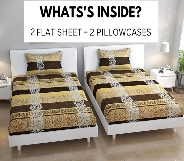 Multicolor_Microfiber_Printed_Bedsheet_With_Pillow_Covers