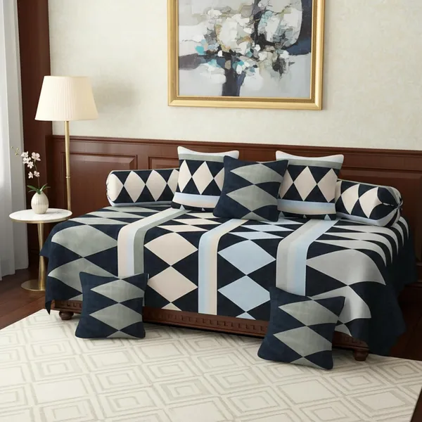 Multicolor_Diwan_Set_With_Bedsheet_Bolster_Covers_Cushion_Covers