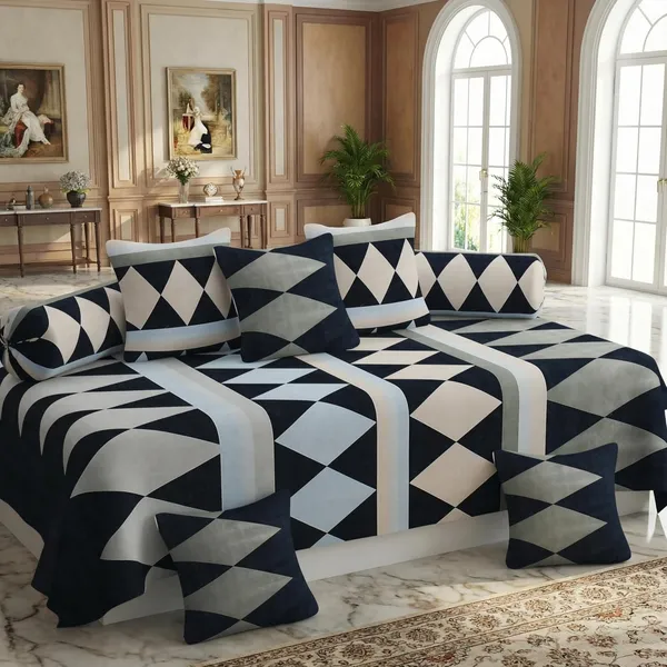Multicolor_Diwan_Set_With_Bedsheet_Bolster_Covers_Cushion_Covers