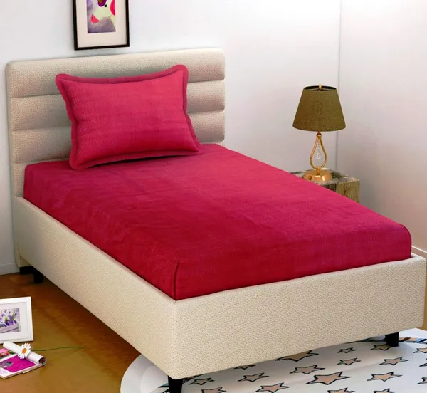 Magenta_Cotton_Bedsheet_With_Pillow_Cover
