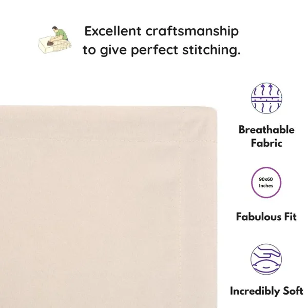 Cream_Cotton_Microfiber_Bedsheet_With_Pillow_Cover