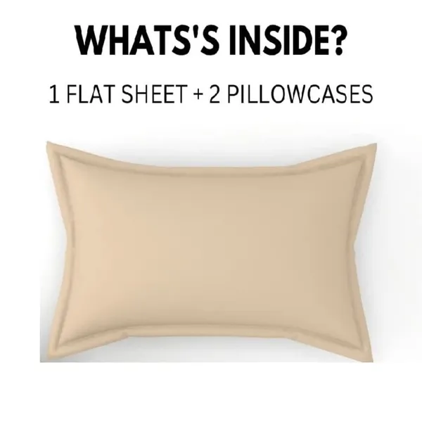 Cream_Cotton_Microfiber_Bedsheet_With_Pillow_Cover