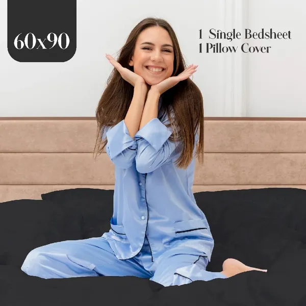 Black_Cotton_Bedsheet_With_Pillow_Cover