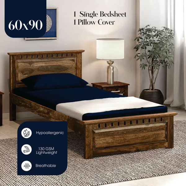 Blue_Cotton_Bedsheet_With_Pillow_Covers