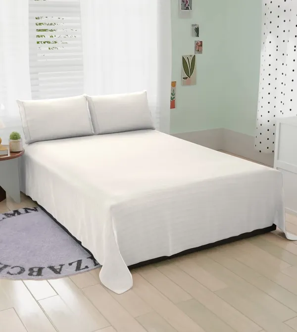 Off_White_Microfiber_Bedsheet_Set_Double_Bed