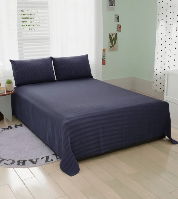 Multicolor_Microfiber_Bedsheet_Double_Bed_With_Pillow_Covers