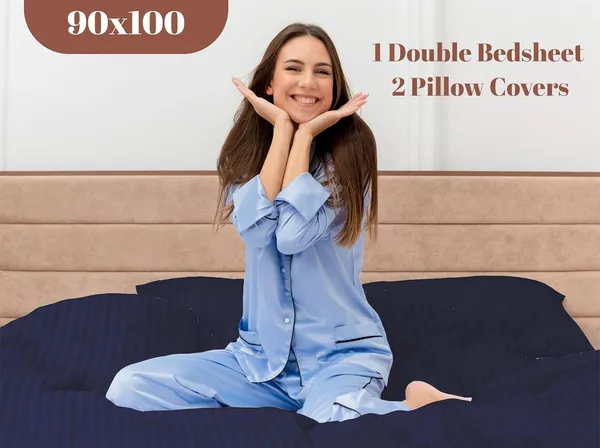 Multicolor_Microfiber_Bedsheet_Double_Bed_With_Pillow_Covers