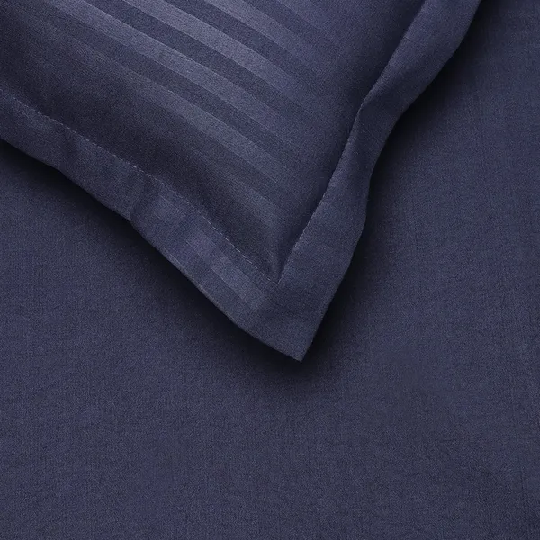 Navy_Blue_Microfiber_Single_Bed_Sheet_With_Pillow_Cover