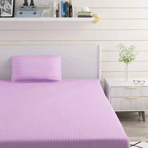 Lavender_Microfiber_Single_Bed_Sheet_With_Pillow_Cover