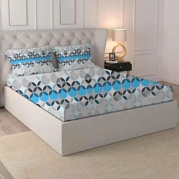Multicolor_Elastic_Fitted_Bedsheet_With_Pillow_Covers