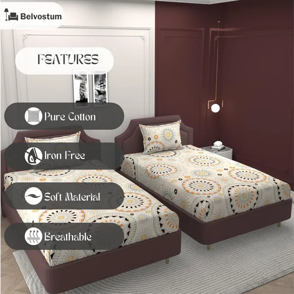 Multicolor_Microfiber_Printed_Bedsheet_With_Pillow_Cover