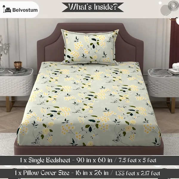 Multicolor_Microfiber_Printed_Bedsheet_With_Pillow_Cover