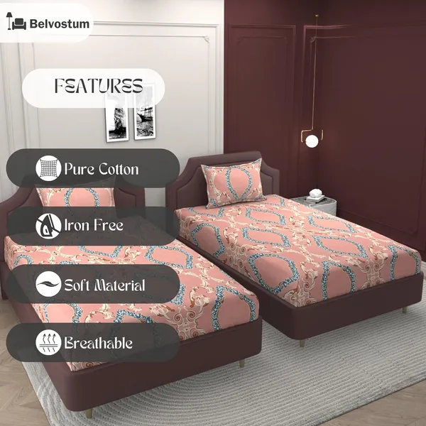 Multicolor_Microfiber_Printed_Bedsheet_With_Pillow_Cover