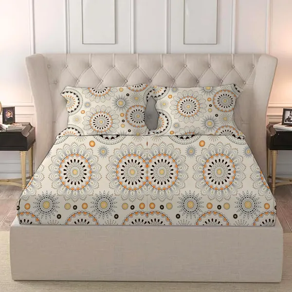 Multicolor_Cotton_Bedsheet_With_Pillow_Covers