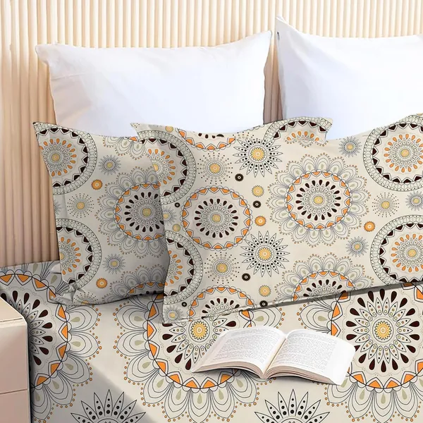 Multicolor_Cotton_Bedsheet_With_Pillow_Covers