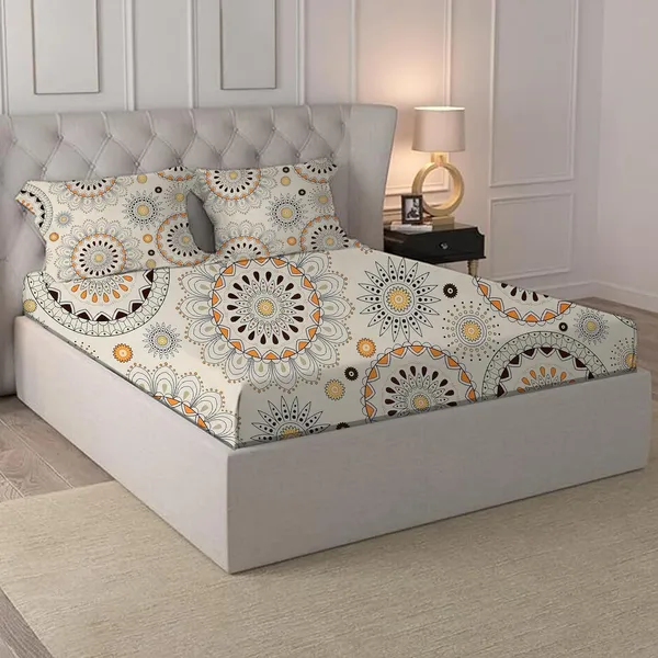 Multicolor_Cotton_Bedsheet_With_Pillow_Covers