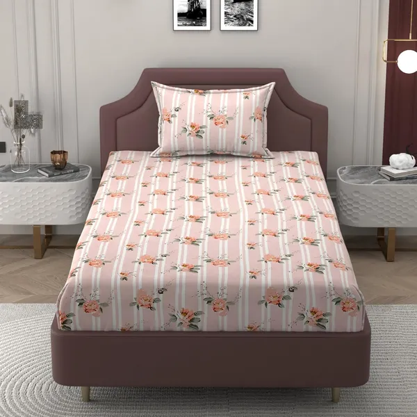 Multicolor_Microfiber_Printed_Bedsheet_With_Pillow_Cover