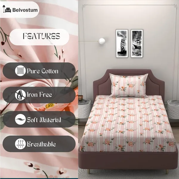 Multicolor_Microfiber_Printed_Bedsheet_With_Pillow_Cover