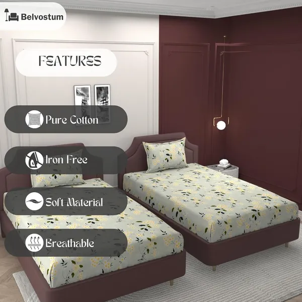 Multicolor_Microfiber_Printed_Bedsheet_With_Pillow_Cover