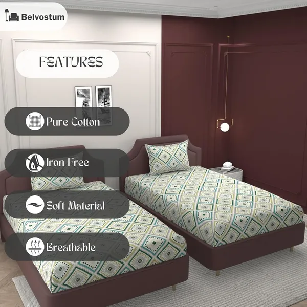 Multicolor_Microfiber_Printed_Bedsheet_With_Pillow_Cover