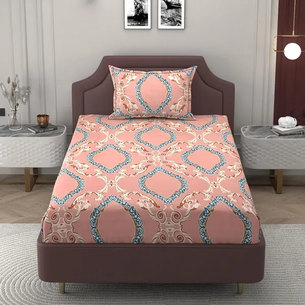Multicolor_Microfiber_Printed_Bedsheet_With_Pillow_Cover