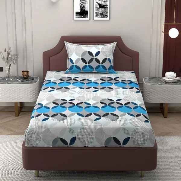 Multicolor_Microfiber_Printed_Bedsheet_With_Pillow_Cover