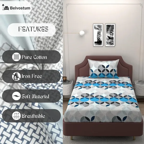 Multicolor_Microfiber_Printed_Bedsheet_With_Pillow_Cover
