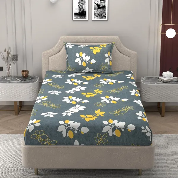 Multicolor_Microfiber_Printed_Bedsheet_With_Pillow_Cover