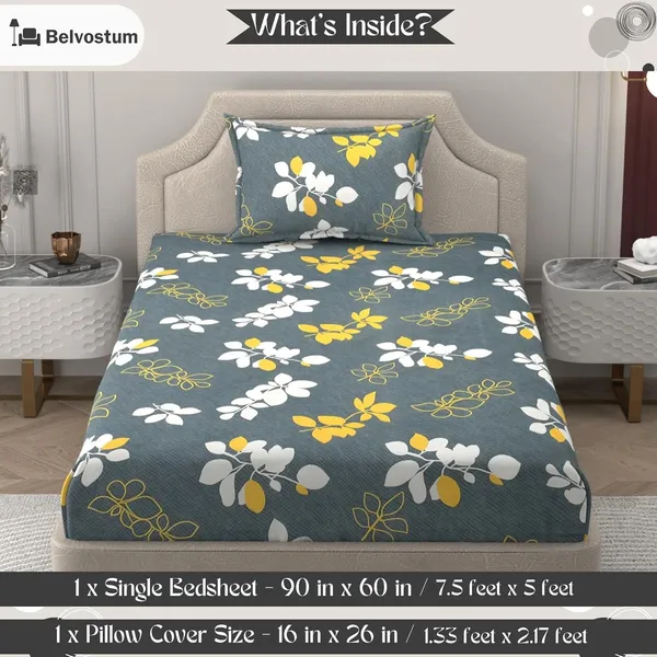 Multicolor_Microfiber_Printed_Bedsheet_With_Pillow_Cover