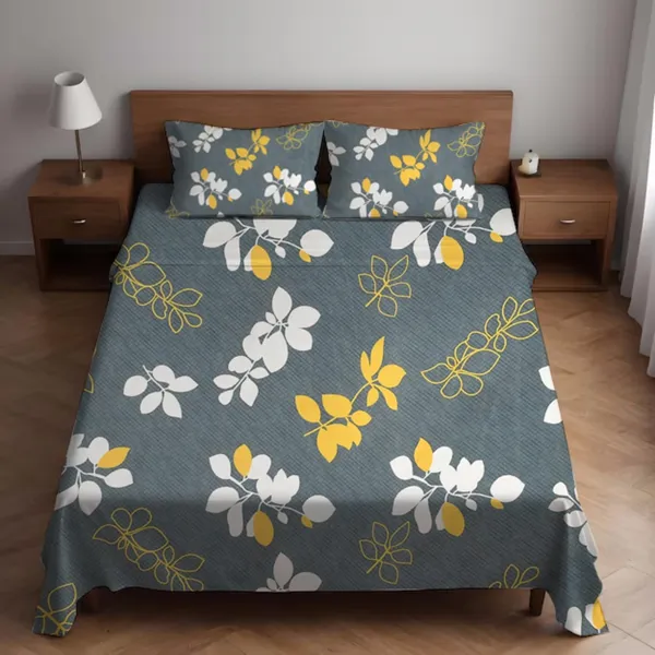 Multicolor_Cotton_Bedsheet_With_Pillow_Covers