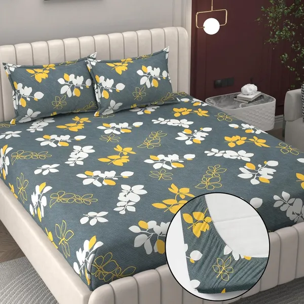 Multicolor_Microfiber_Fitted_Bedsheet_With_Pillow_Covers