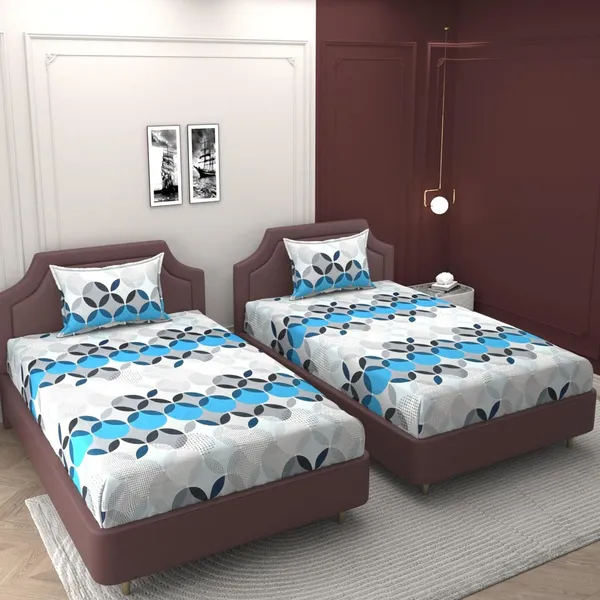 Multicolor_Microfiber_Printed_Bedsheet_With_Pillow_Cover