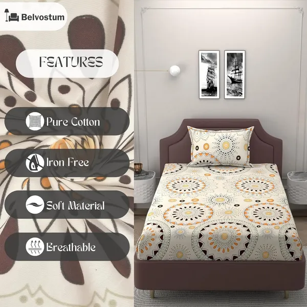 Multicolor_Microfiber_Printed_Bedsheet_With_Pillow_Cover