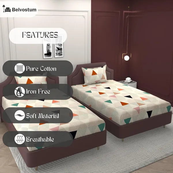 Multicolor_Microfiber_Printed_Bedsheet_With_Pillow_Cover