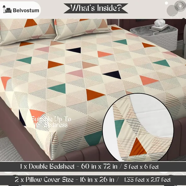 Multicolor_Elastic_Fitted_Bedsheet_With_Pillow_Covers