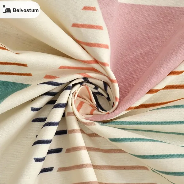 Multicolor_Elastic_Fitted_Bedsheet_With_Pillow_Covers