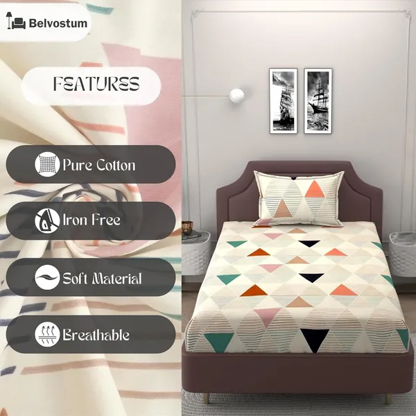 Multicolor_Microfiber_Printed_Bedsheet_With_Pillow_Cover
