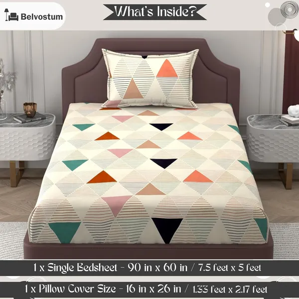Multicolor_Microfiber_Printed_Bedsheet_With_Pillow_Cover