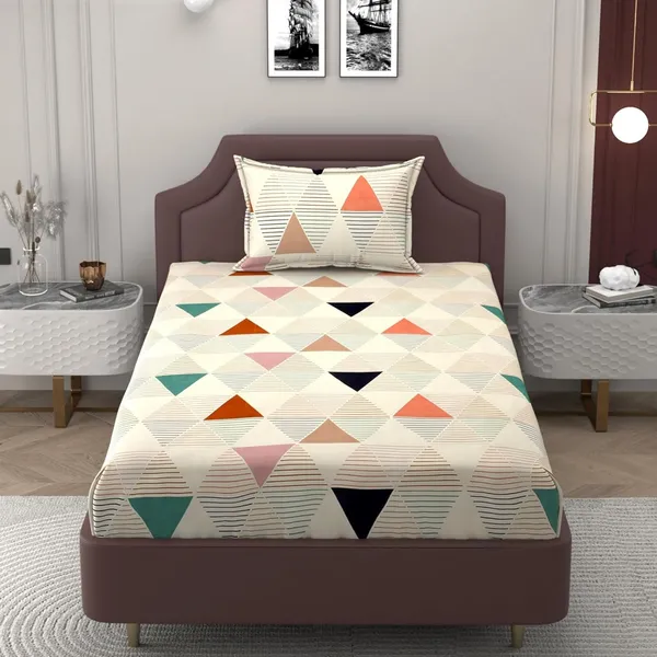 Multicolor_Microfiber_Printed_Bedsheet_With_Pillow_Cover