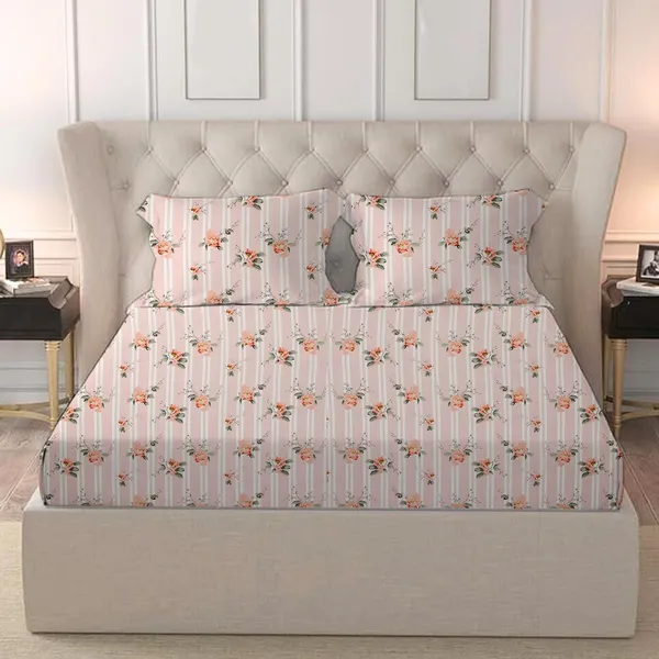 Multicolor_Cotton_Bedsheet_With_Pillow_Covers