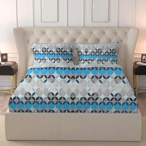 Multicolor_Cotton_Bedsheet_With_Pillow_Covers