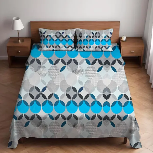 Multicolor_Cotton_Bedsheet_With_Pillow_Covers